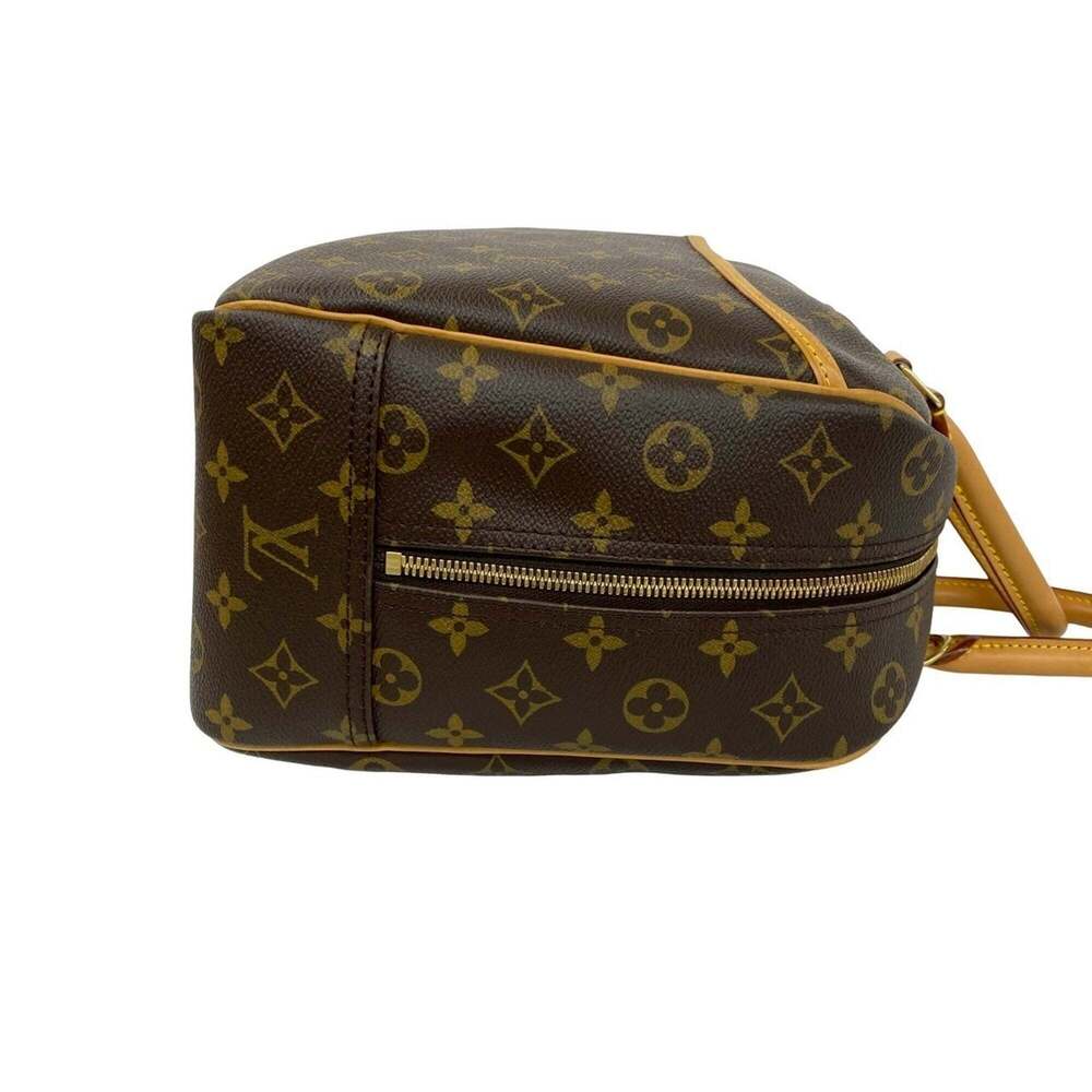 LOUIS VUITTON Vintage Brown Monogram Leather Deauville Boston Bag - Picture 6 of 10